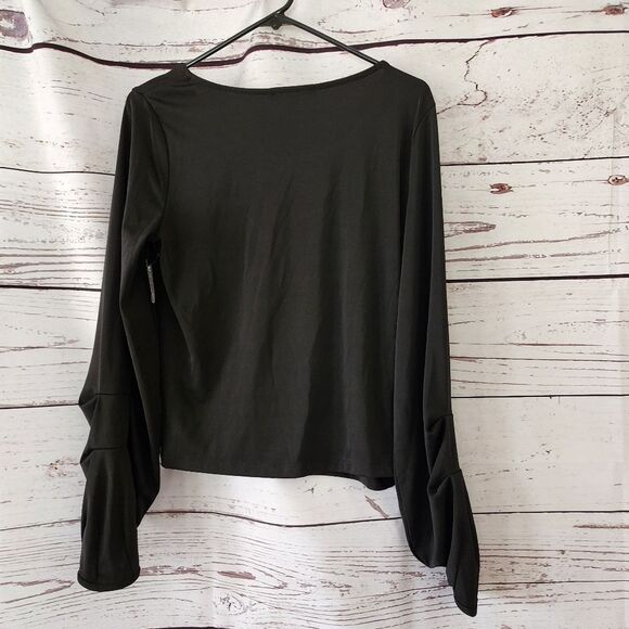 Inc Black Long Sleeve Shirt Medium NWT - Picture 7 of 7